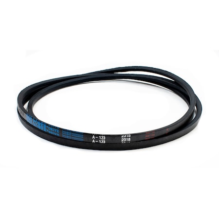 D&D A123 Classical V-Belt, 125 in Outside Length, 1/2 in Top Width, 1 Ribs A123